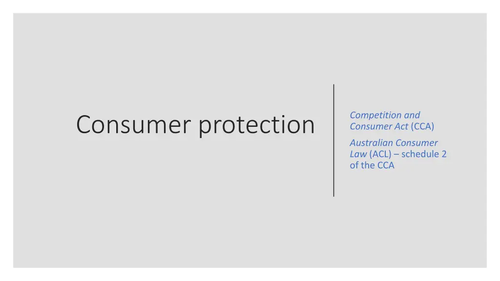 competition and consumer act cca