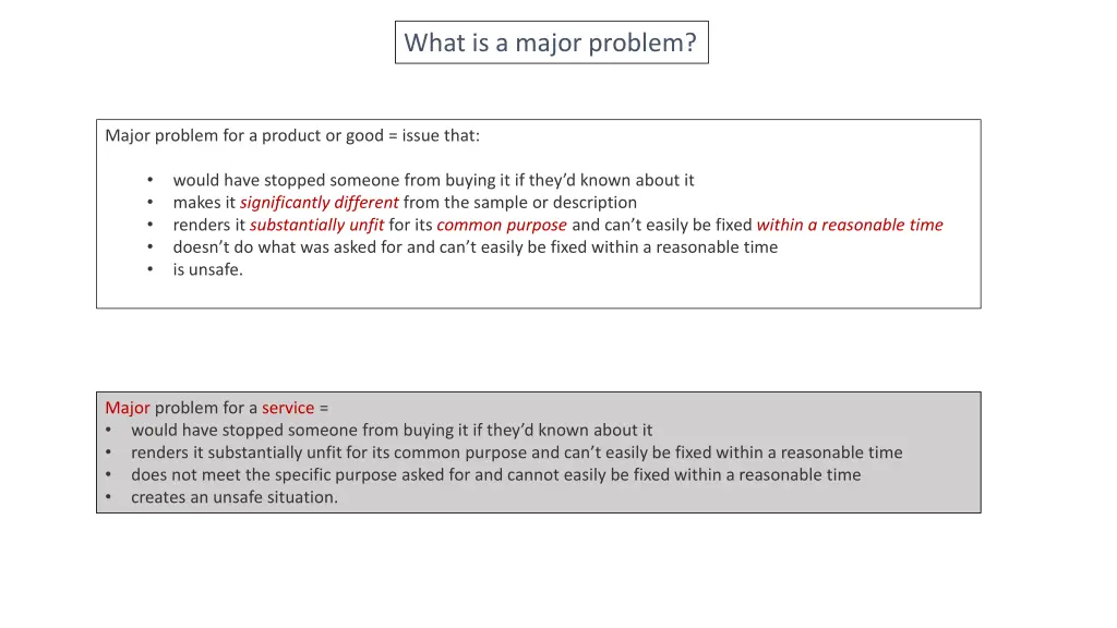 what is a major problem