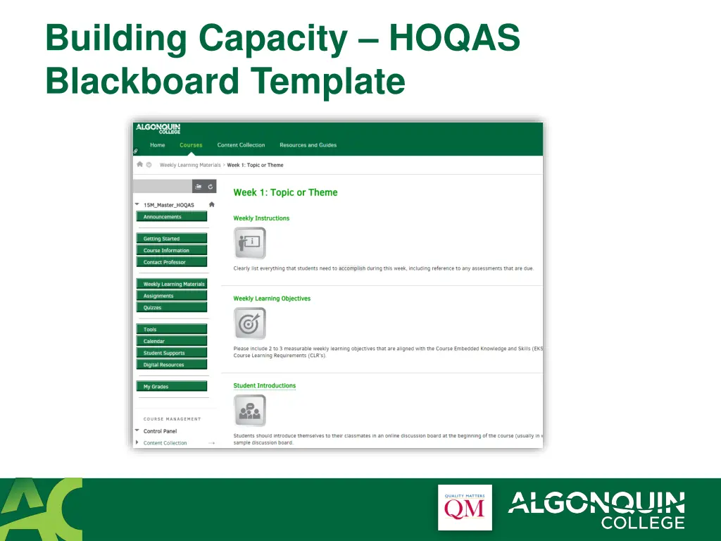 building capacity hoqas blackboard template