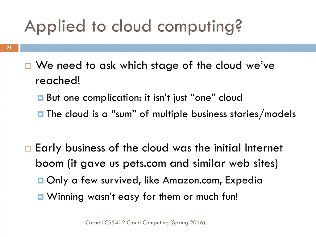 applied to cloud computing