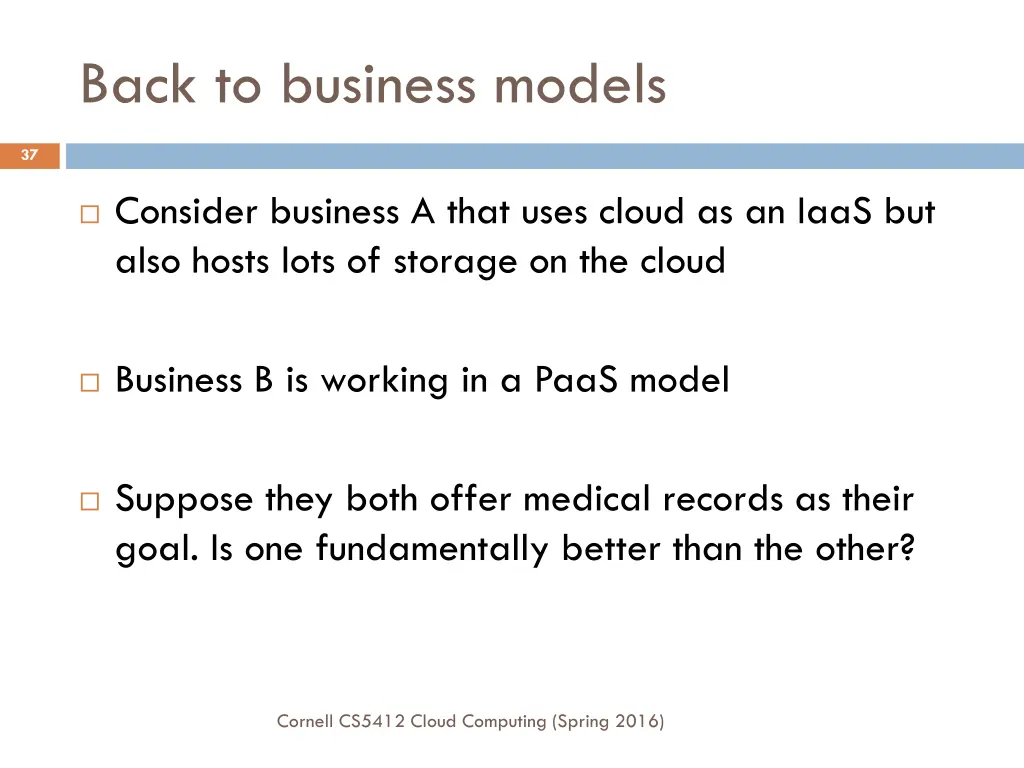 back to business models