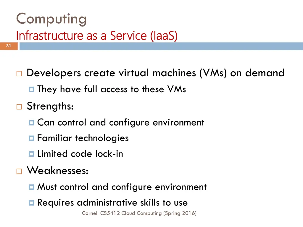 computing infrastructure as a service iaas