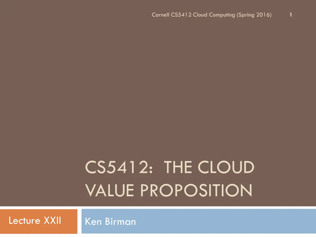 cornell cs5412 cloud computing spring 2016