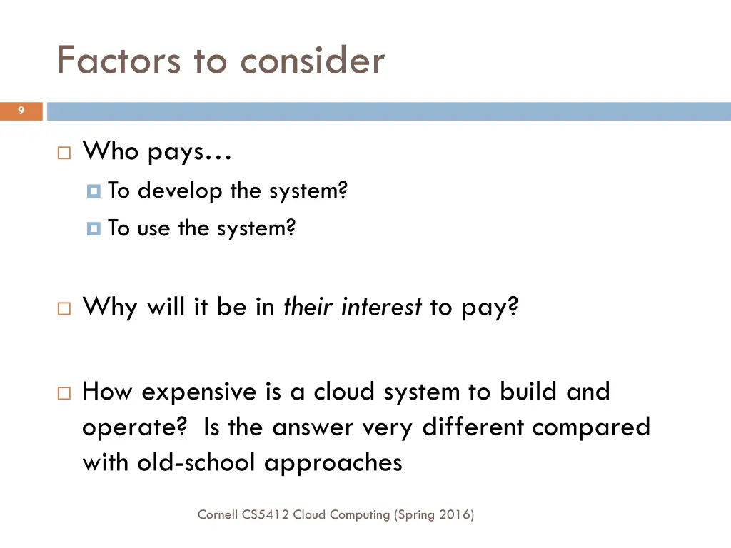factors to consider