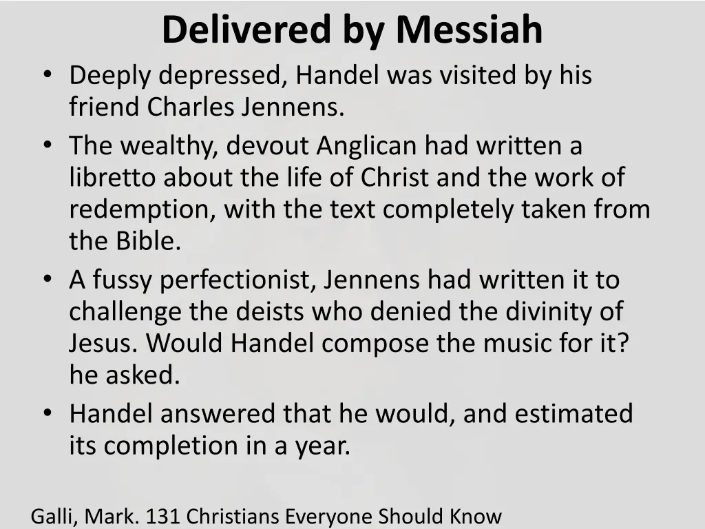 delivered by messiah deeply depressed handel