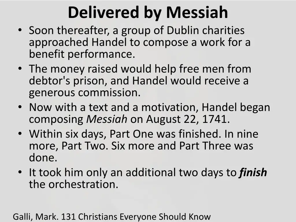 delivered by messiah soon thereafter a group
