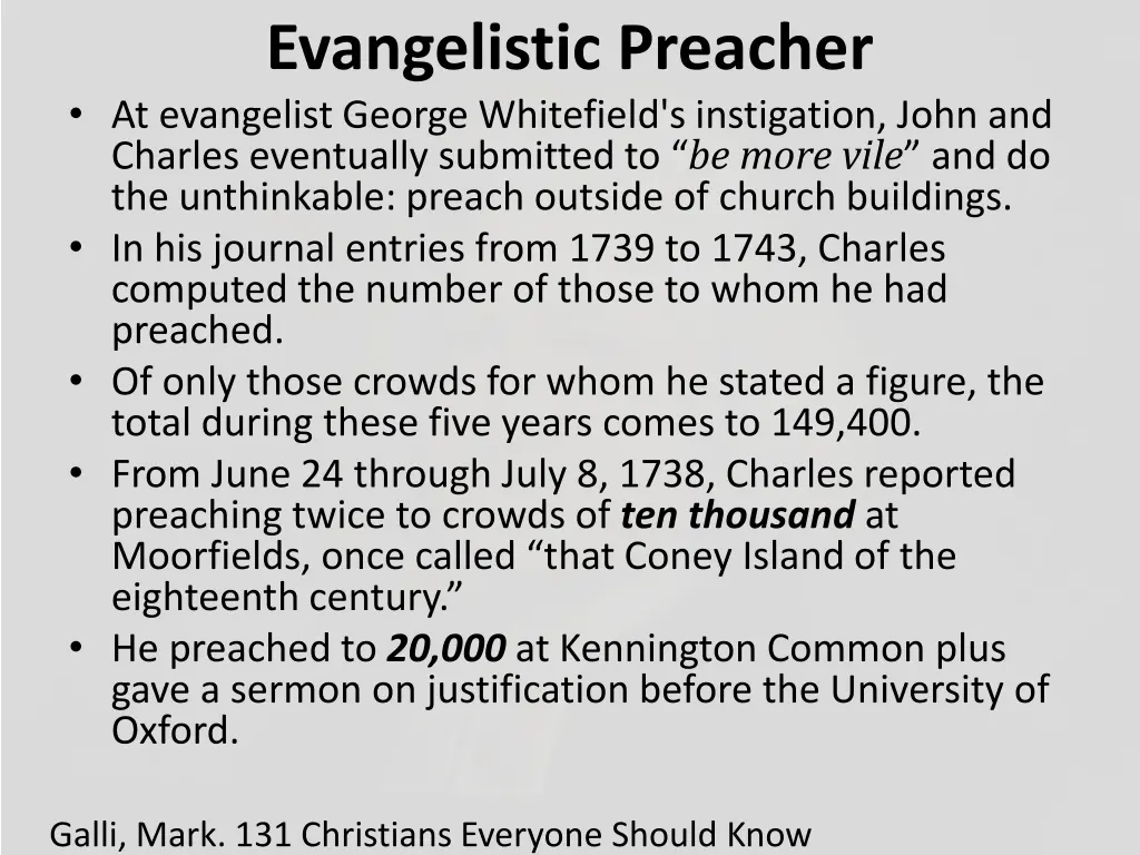 evangelistic preacher at evangelist george