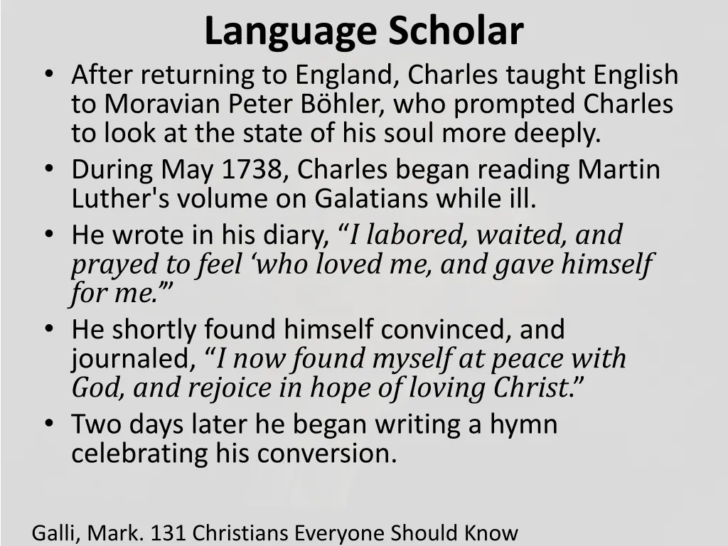 language scholar after returning to england