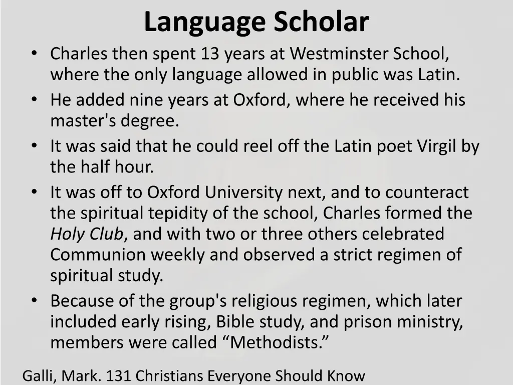 language scholar charles then spent 13 years