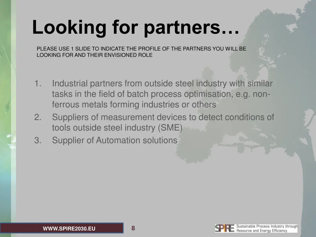 looking for partners