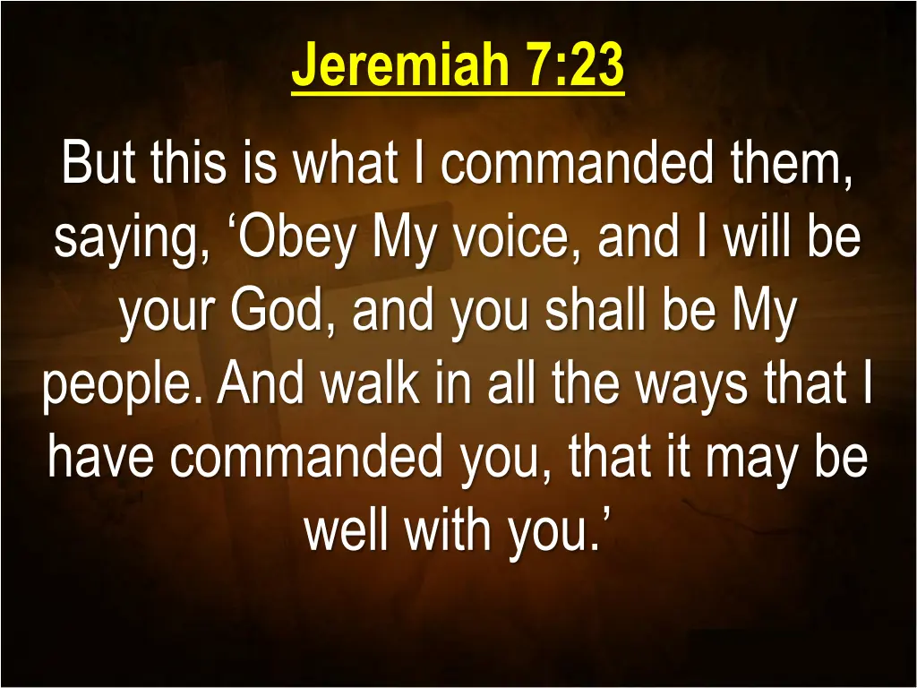 jeremiah 7 23