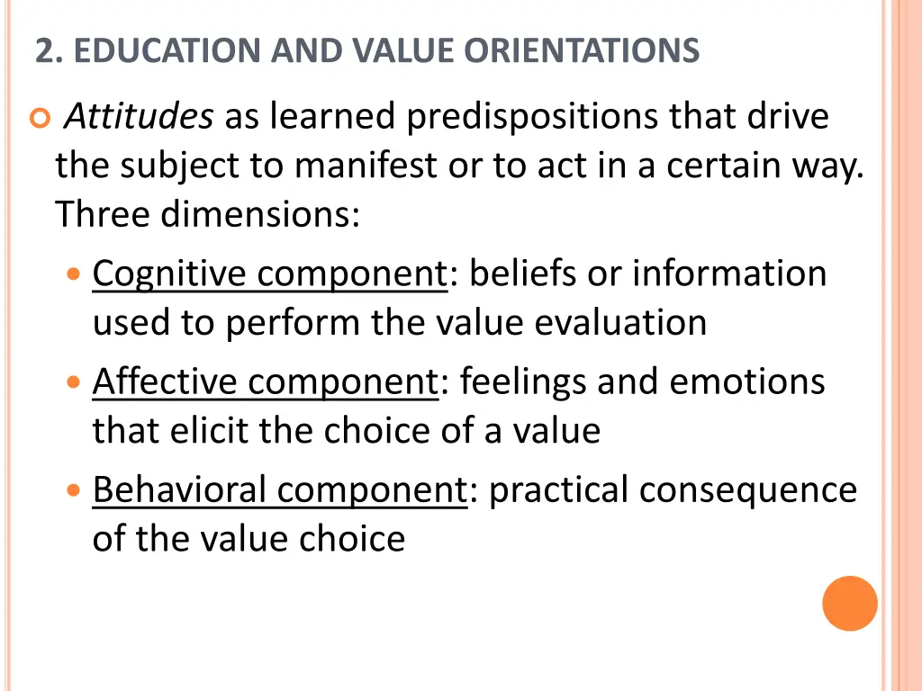 2 education and value orientations 2