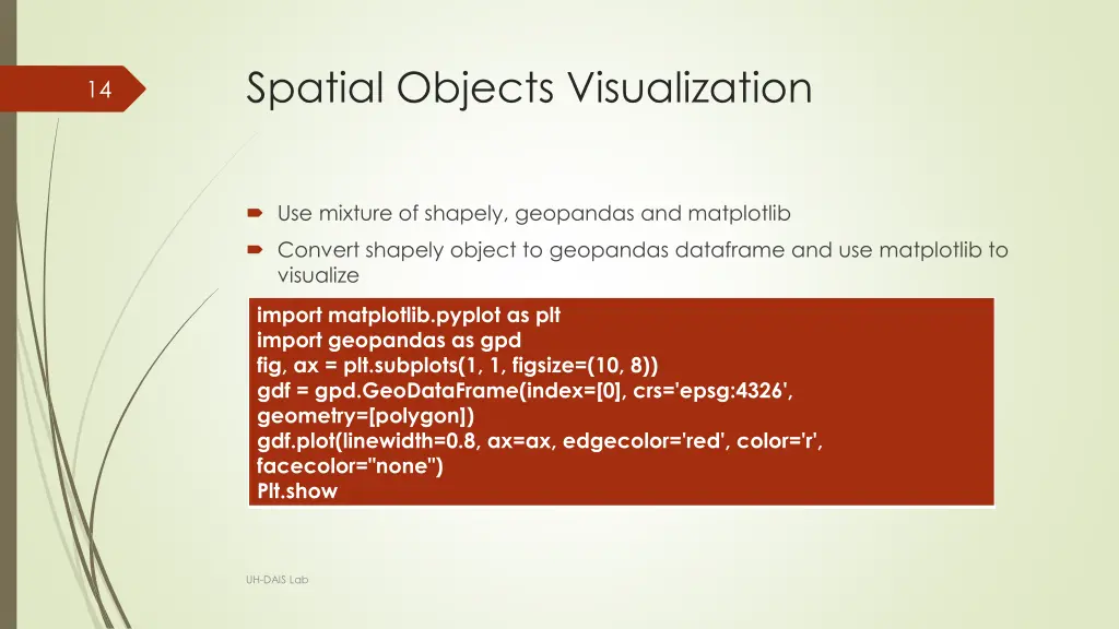 spatial objects visualization