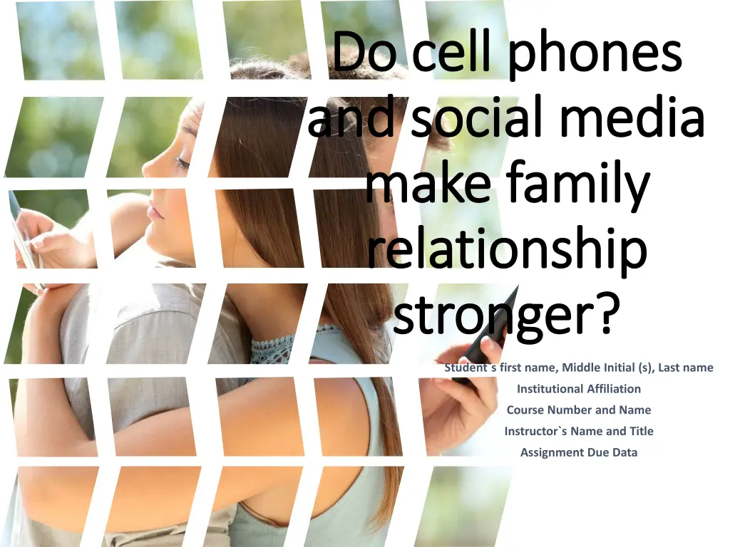 do cell phones do cell phones and social media
