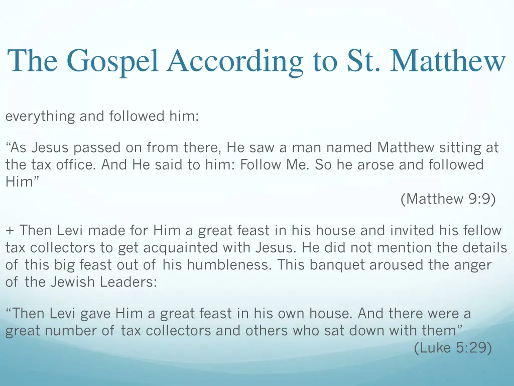 the gospel according to st matthew 2