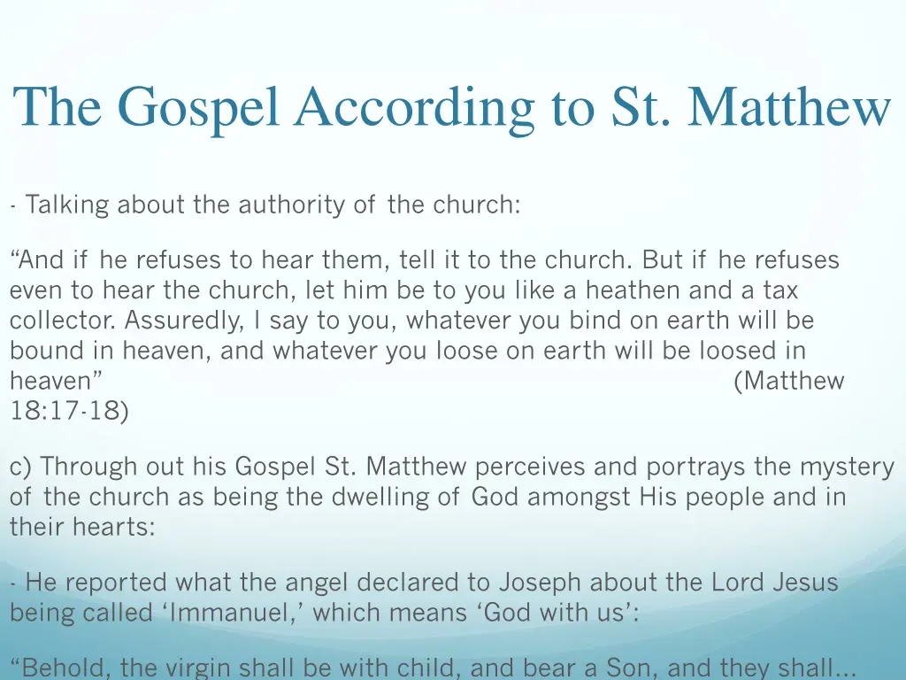 the gospel according to st matthew 41