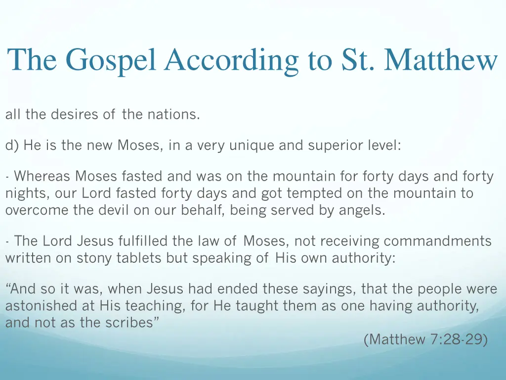 the gospel according to st matthew 46