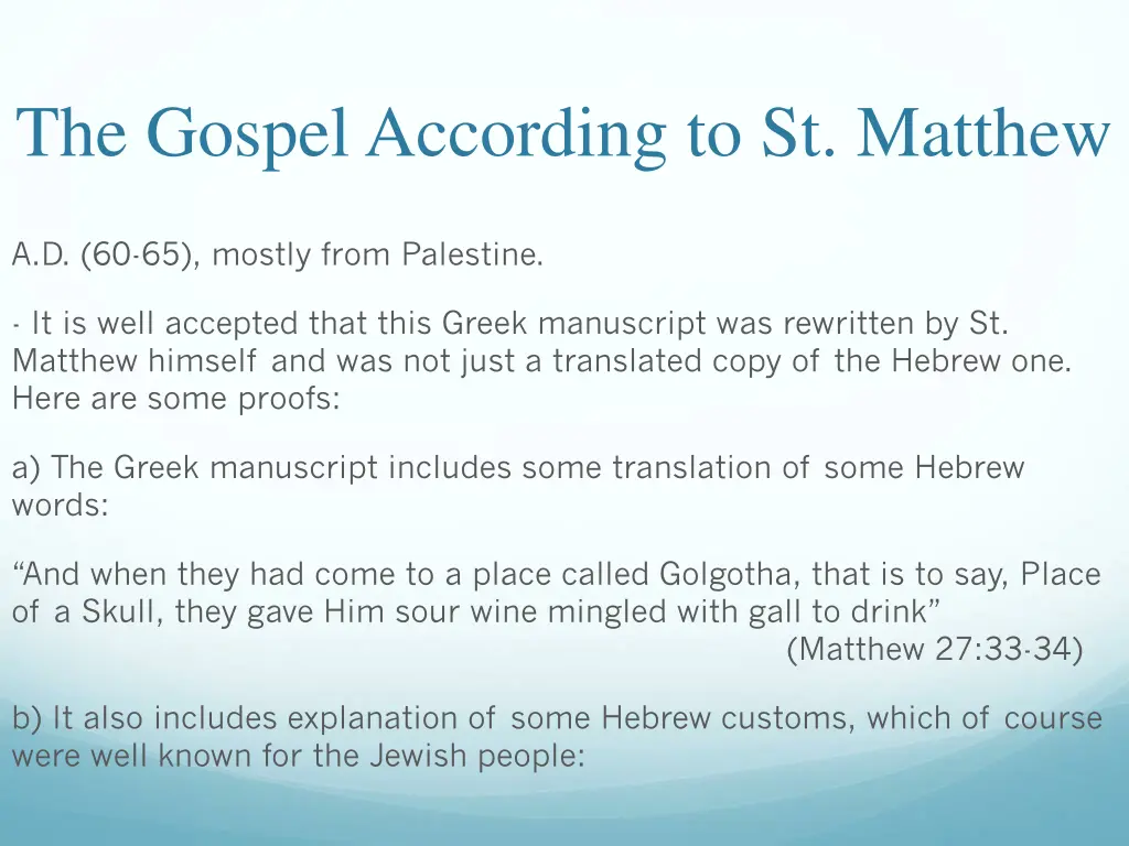 the gospel according to st matthew 5
