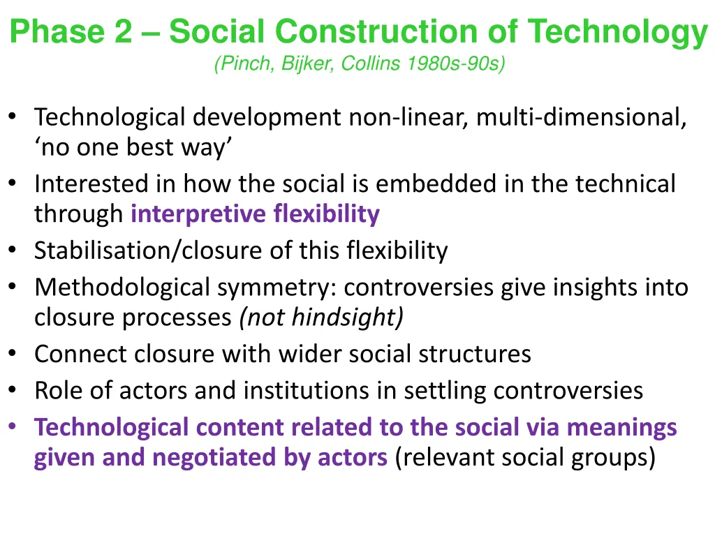 phase 2 social construction of technology pinch