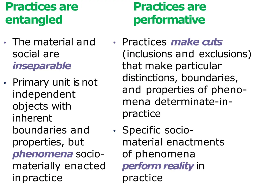 practices are entangled