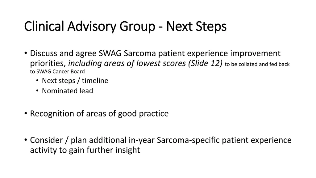 clinical advisory group clinical advisory group