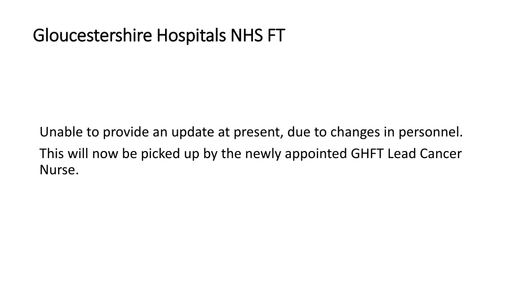 gloucestershire hospitals nhs ft gloucestershire