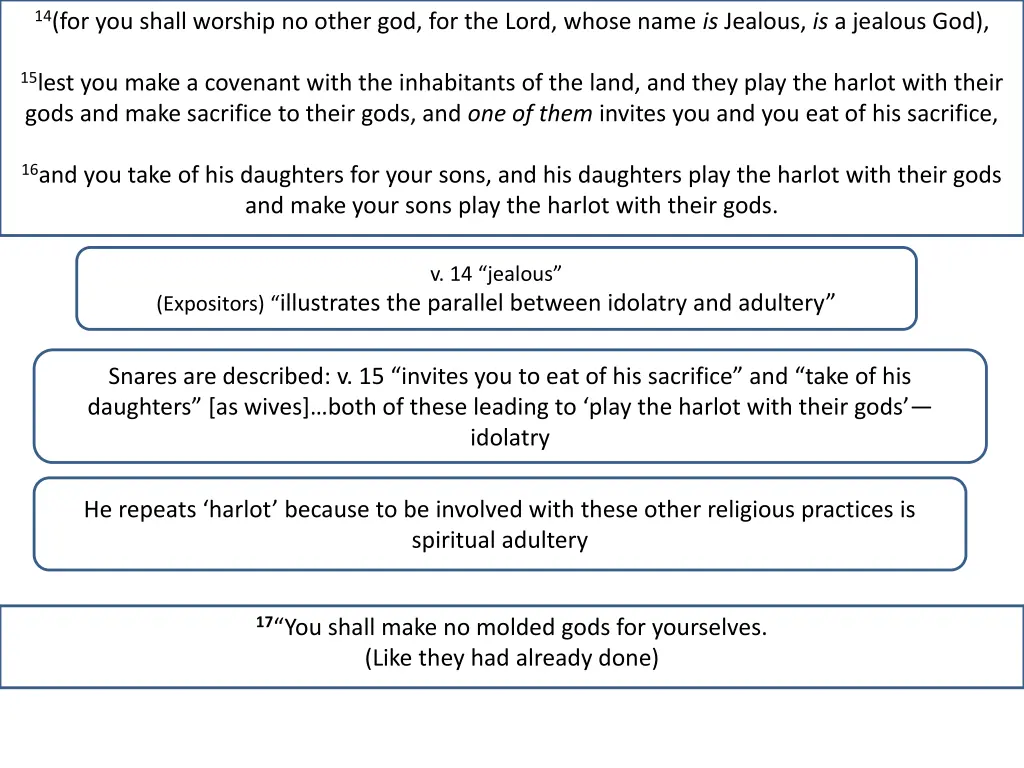 14 for you shall worship no other