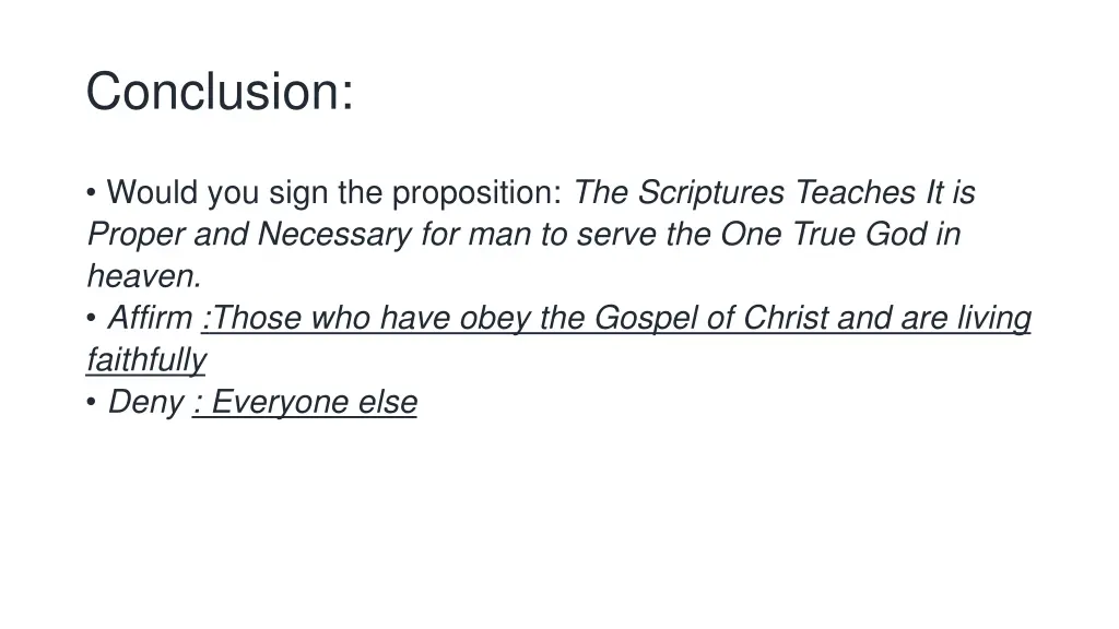 conclusion