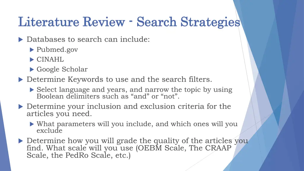 literature review literature review search