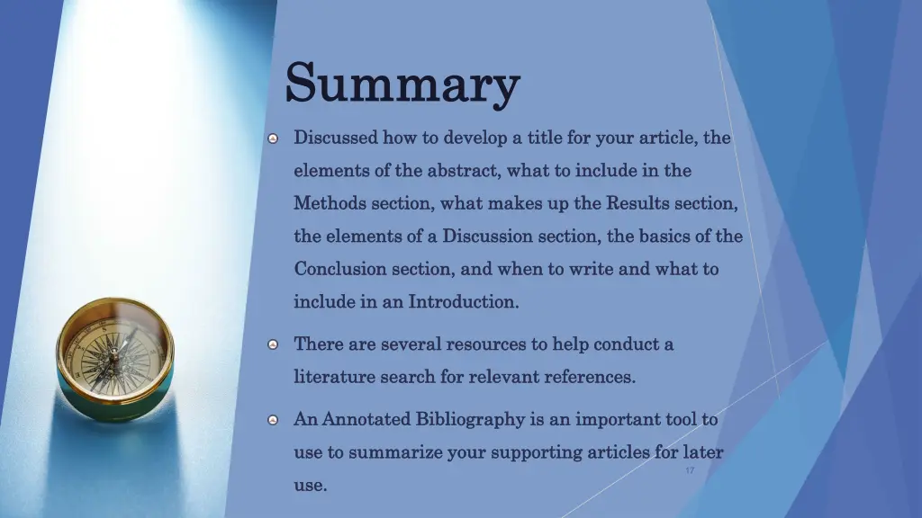 summary summary