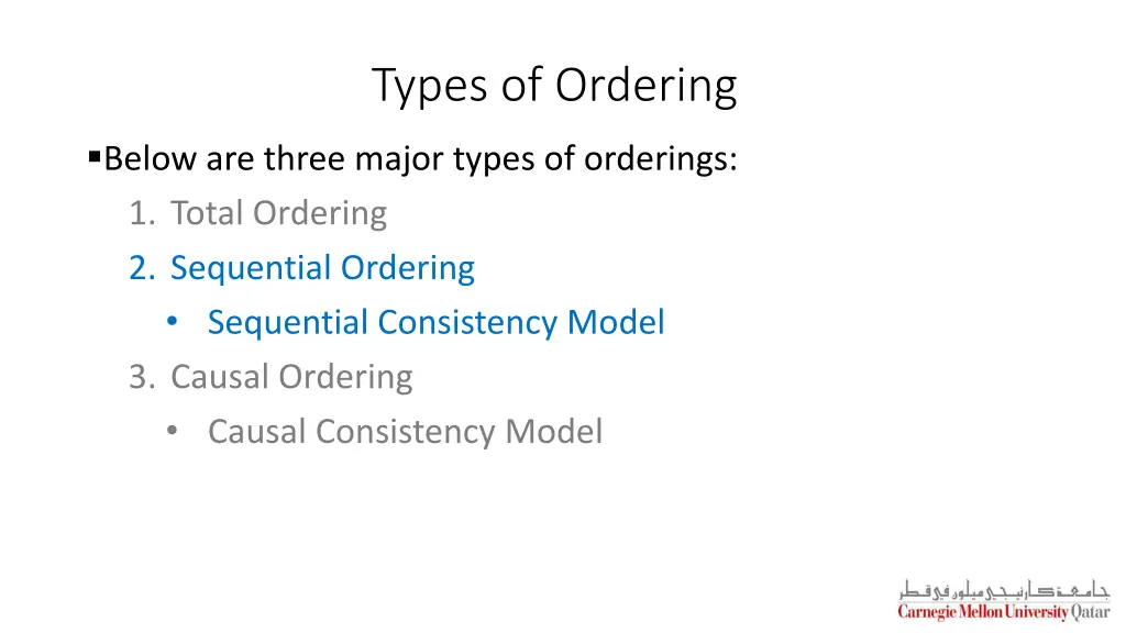 types of ordering 2