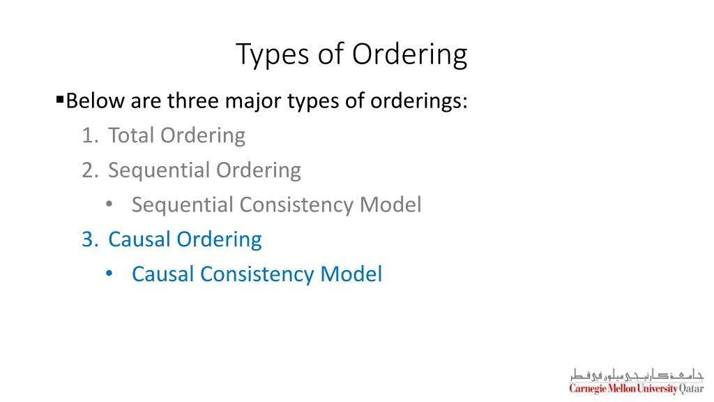 types of ordering 3