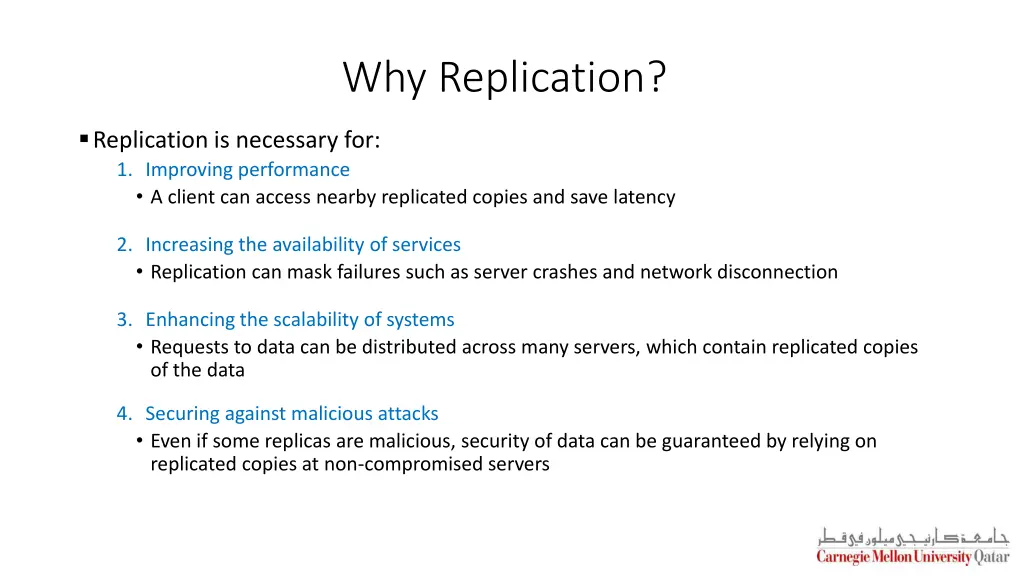 why replication
