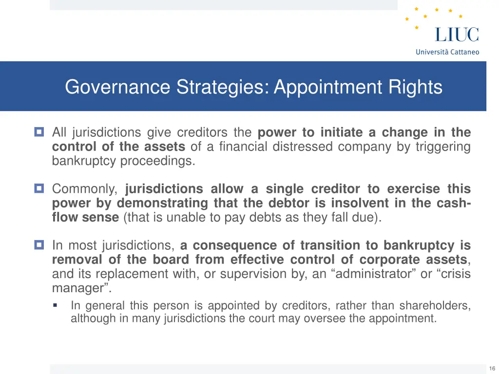 governance strategies appointment rights