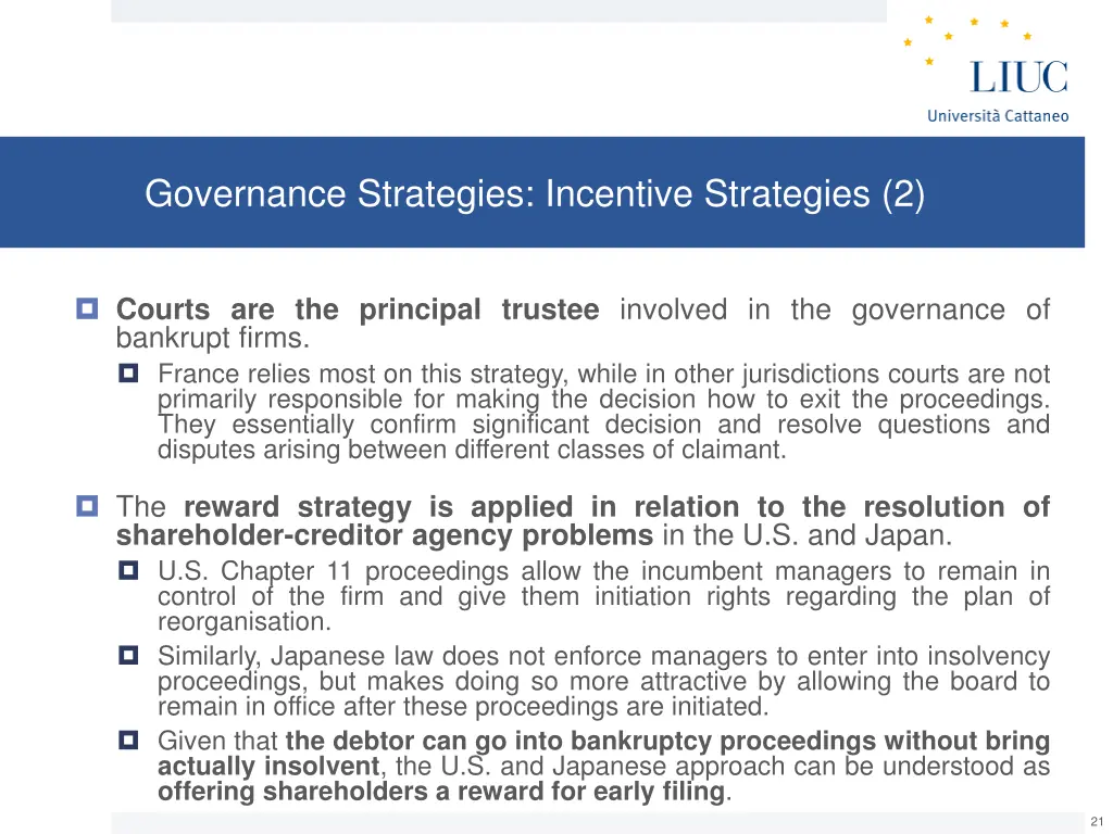 governance strategies incentive strategies 2
