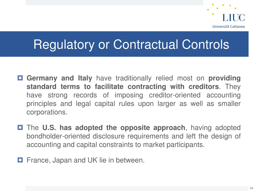regulatory or contractual controls