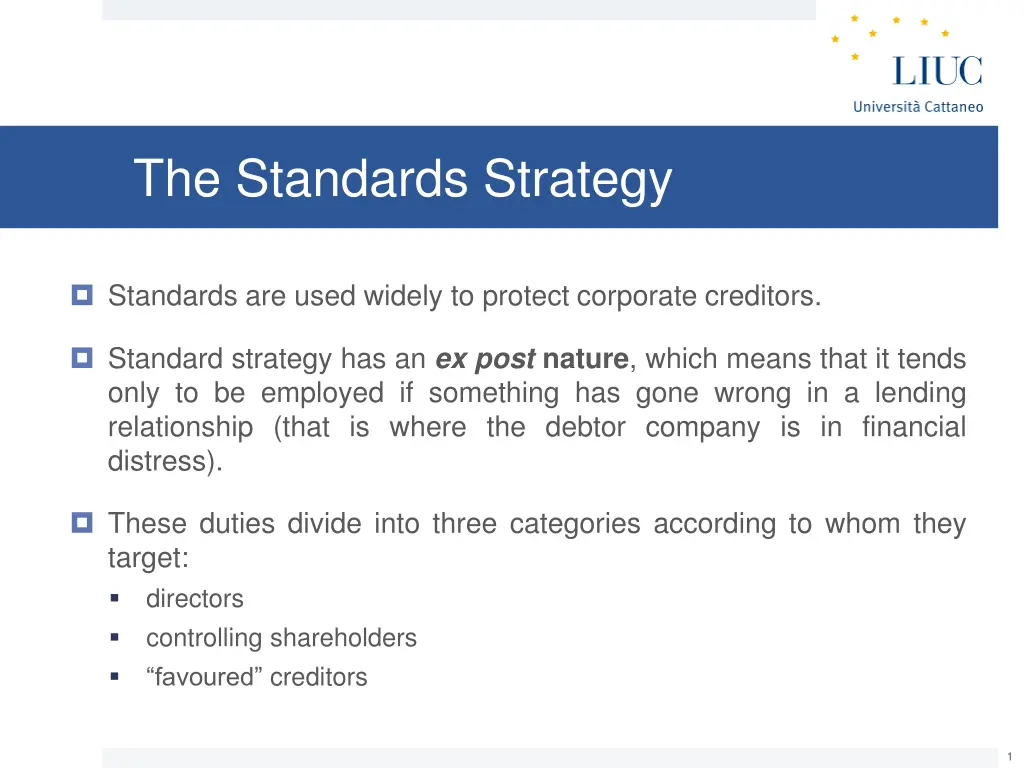 the standards strategy