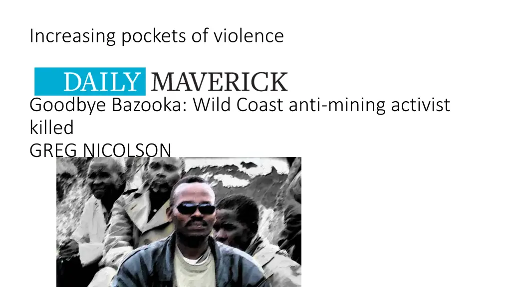 increasing pockets of violence