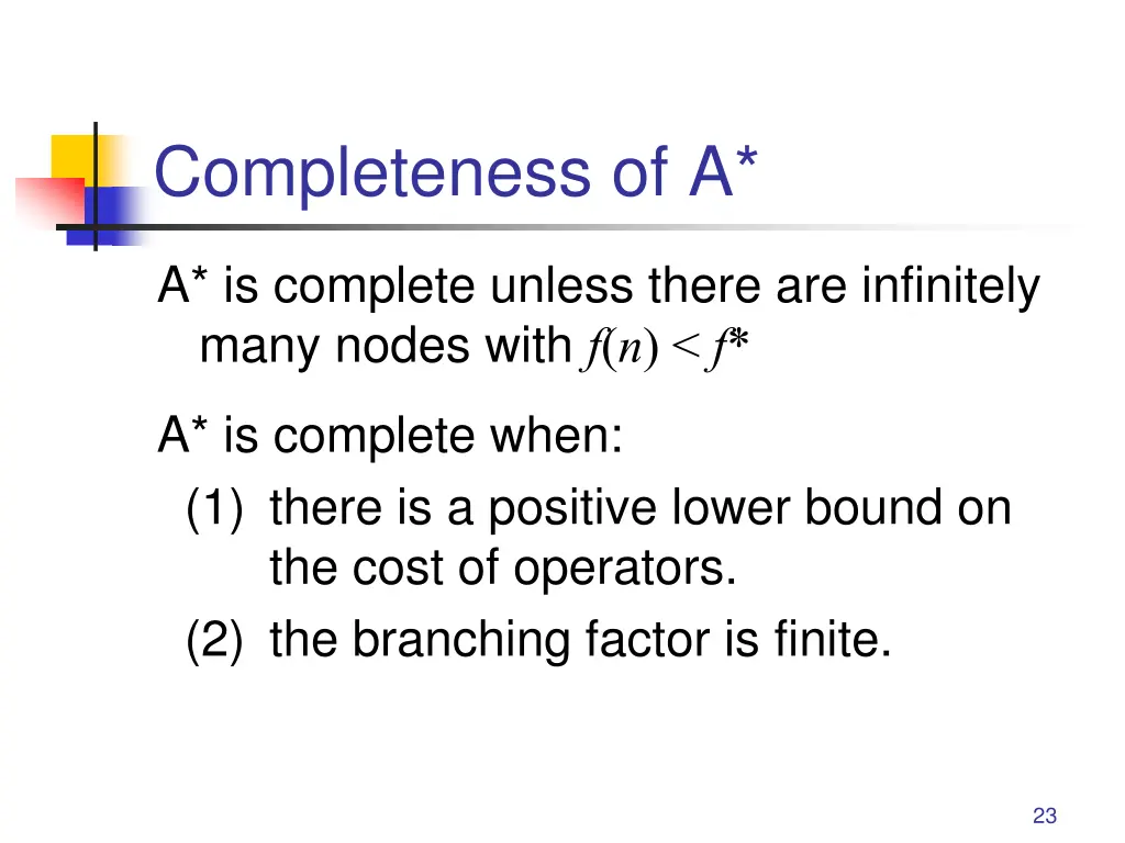 completeness of a