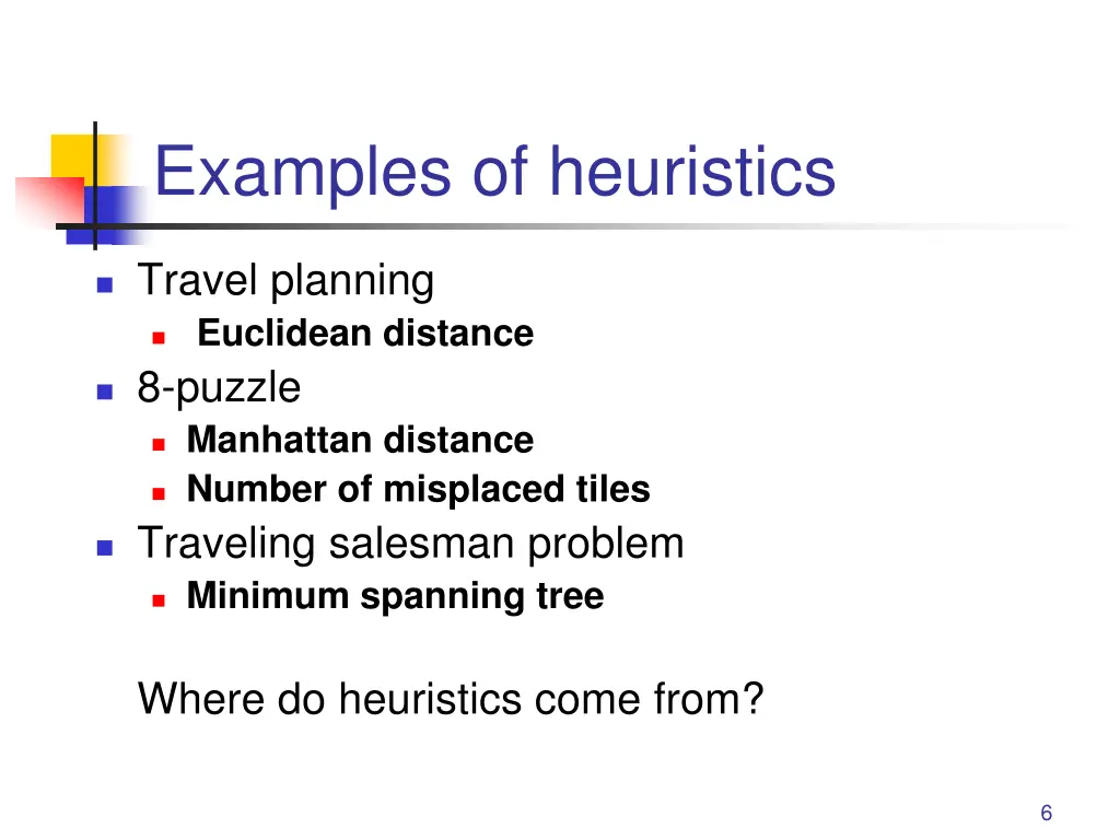 examples of heuristics