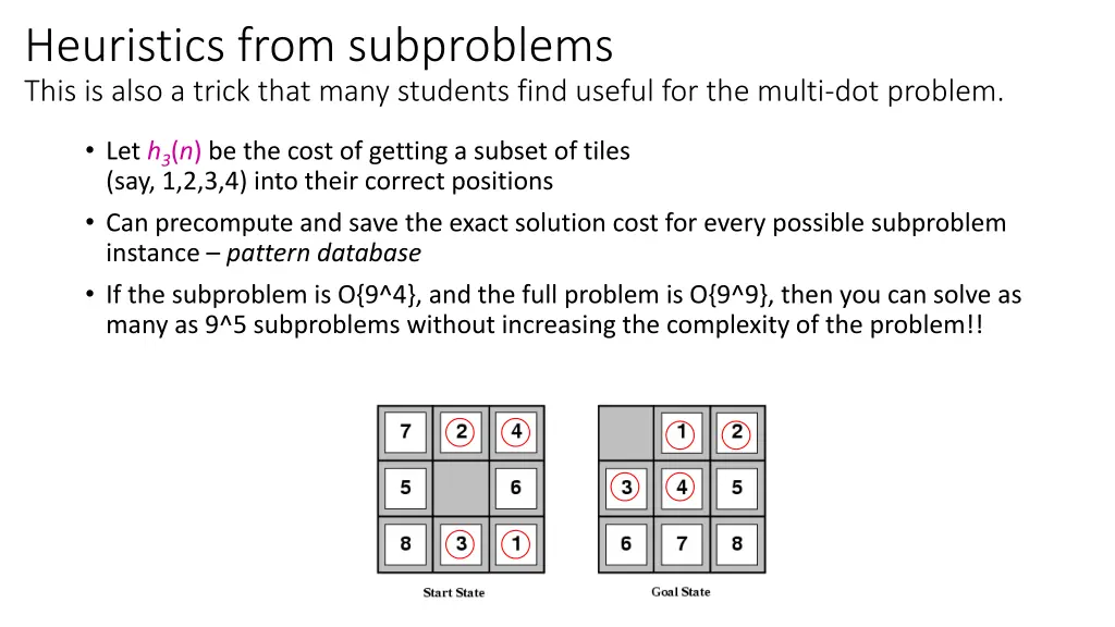 heuristics from subproblems this is also a trick