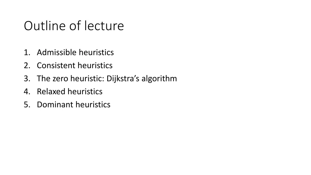 outline of lecture