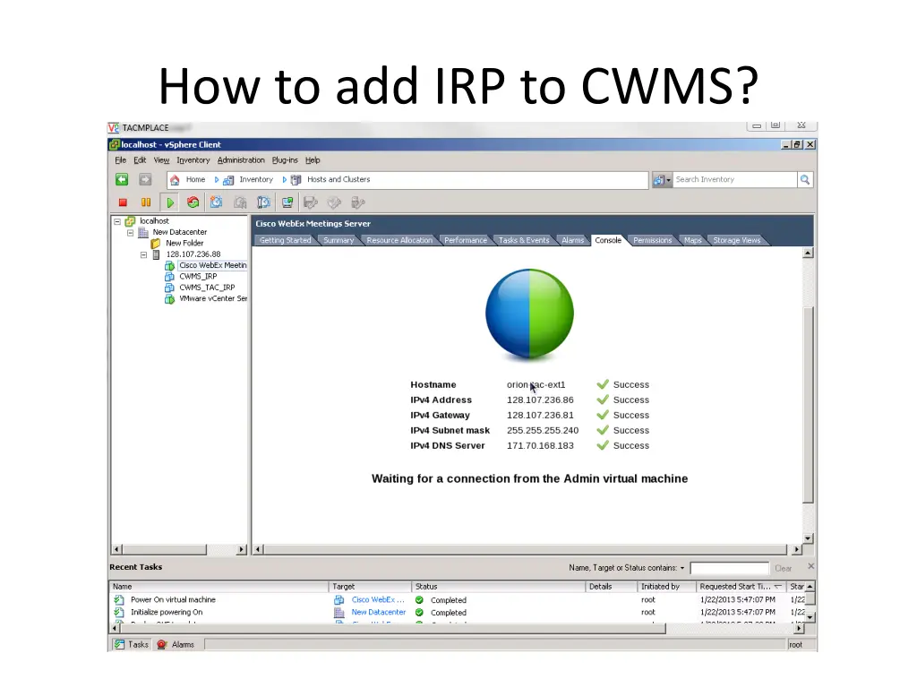 how to add irp to cwms 2