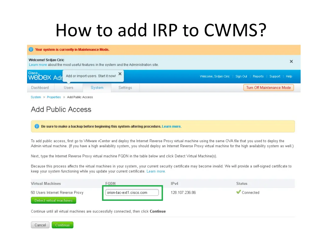 how to add irp to cwms 5