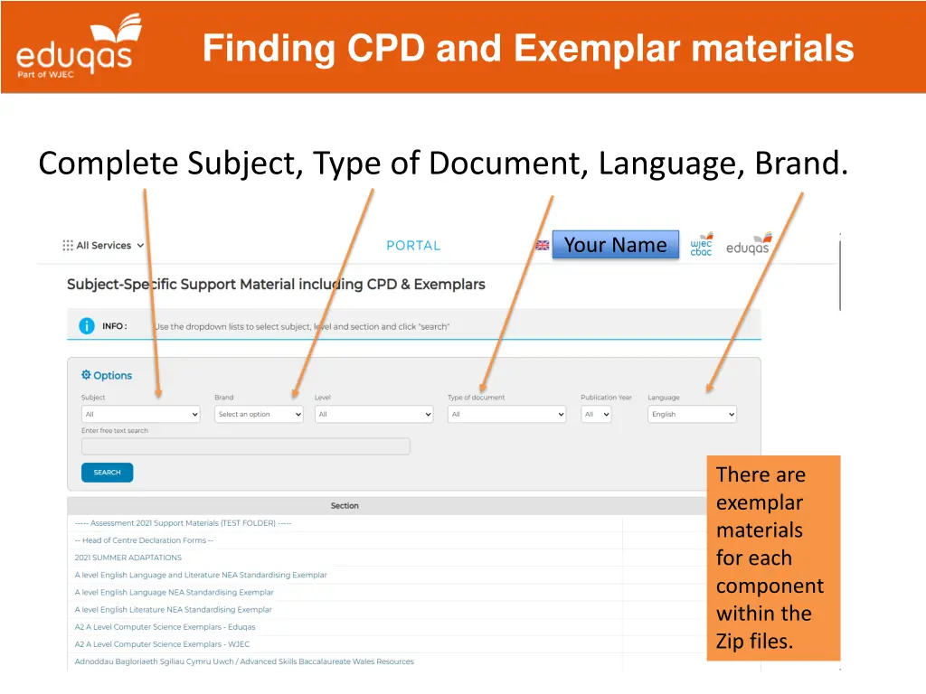 finding cpd and exemplar materials 1