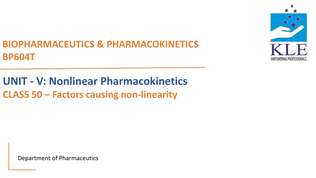 biopharmaceutics pharmacokinetics bp604t