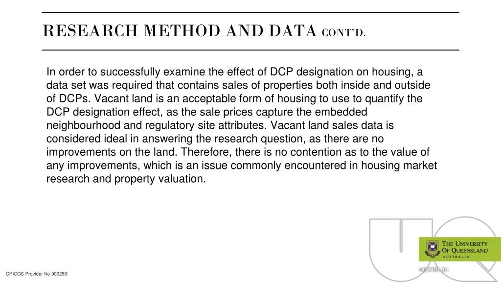 research method and data cont d