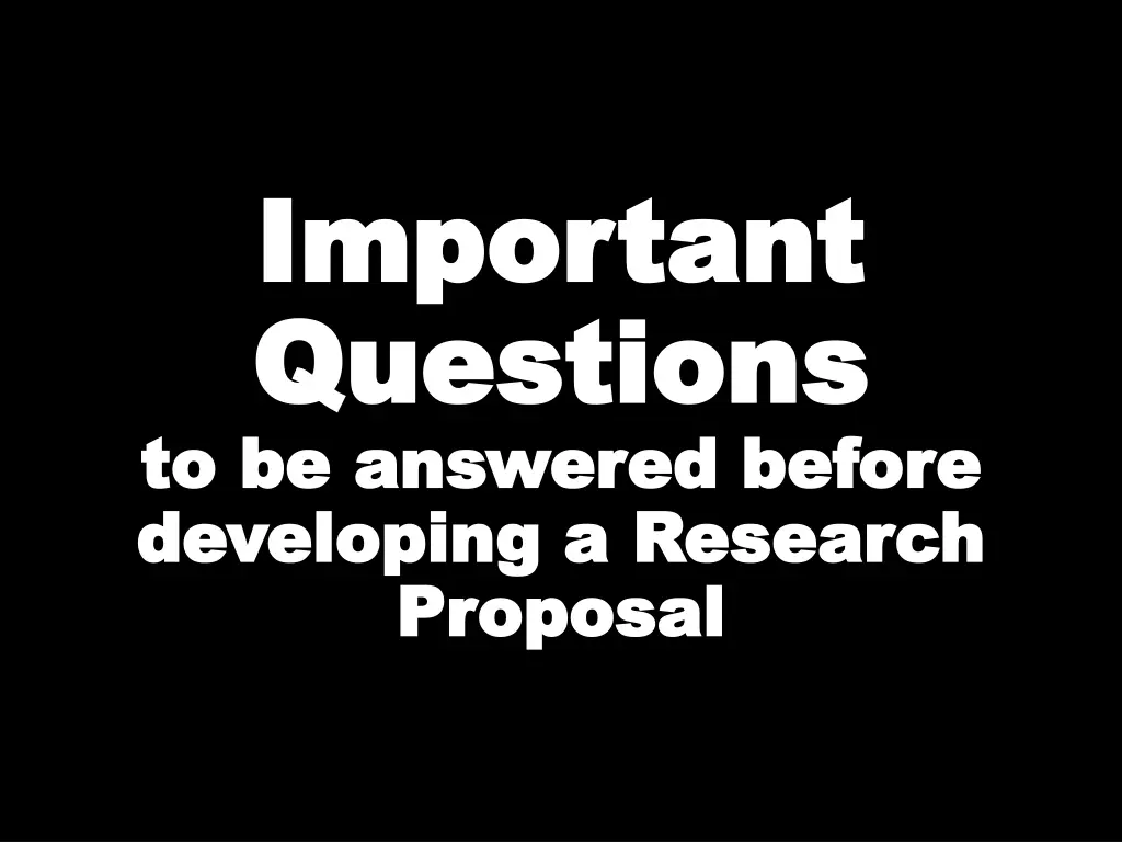 important important questions questions