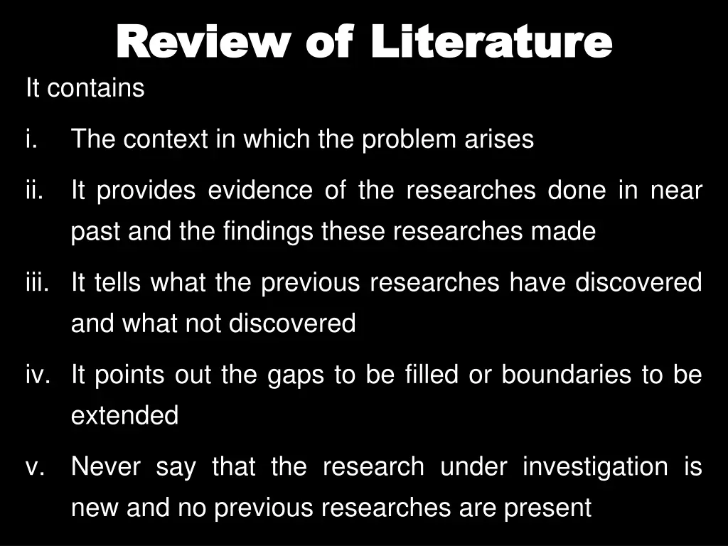 review of literature review of literature