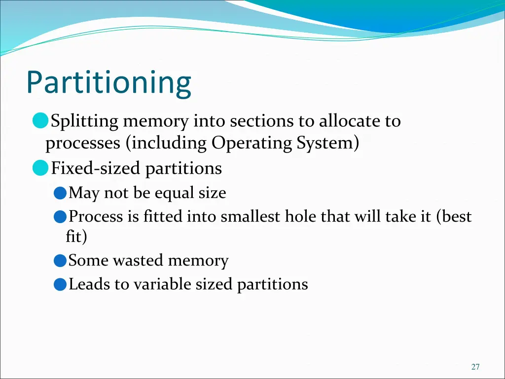 partitioning